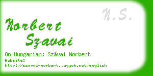 norbert szavai business card