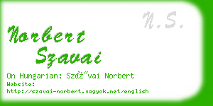 norbert szavai business card